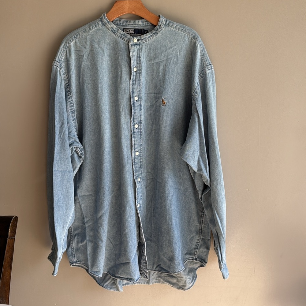 Polo by Ralph Lauren Light Blue Button-Up Blouse